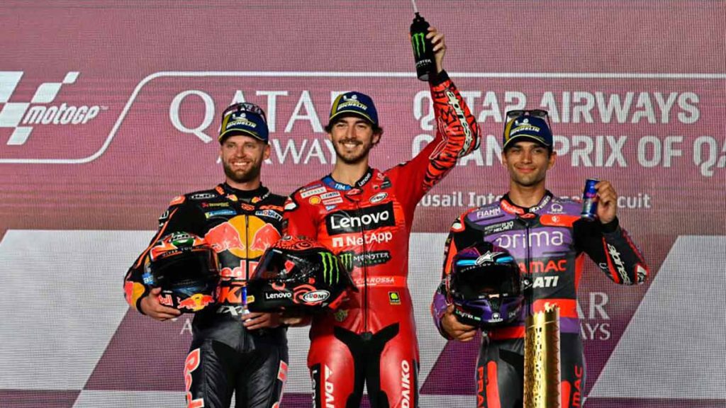 Podio MotoGp primera válida 2024