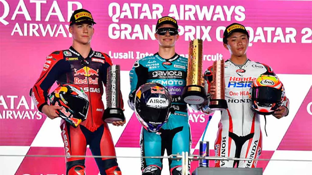 Podio Moto 3 primera válida 2024